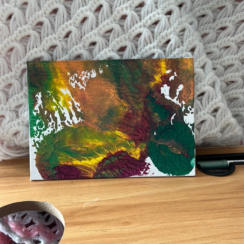 New, Original Painting, Hand Crafted By Me, Acrylic Paint, Muti Colored, Purple